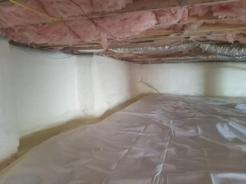 Crawl space encapsulation with closed-cell spray foam for Spray Foam Roofing in Barnstable Town